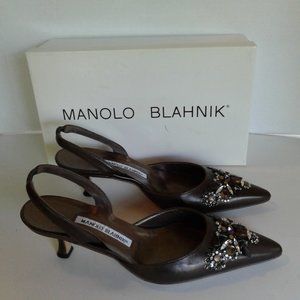 Manolo Blahnik jeweled heels size 7 1/2
